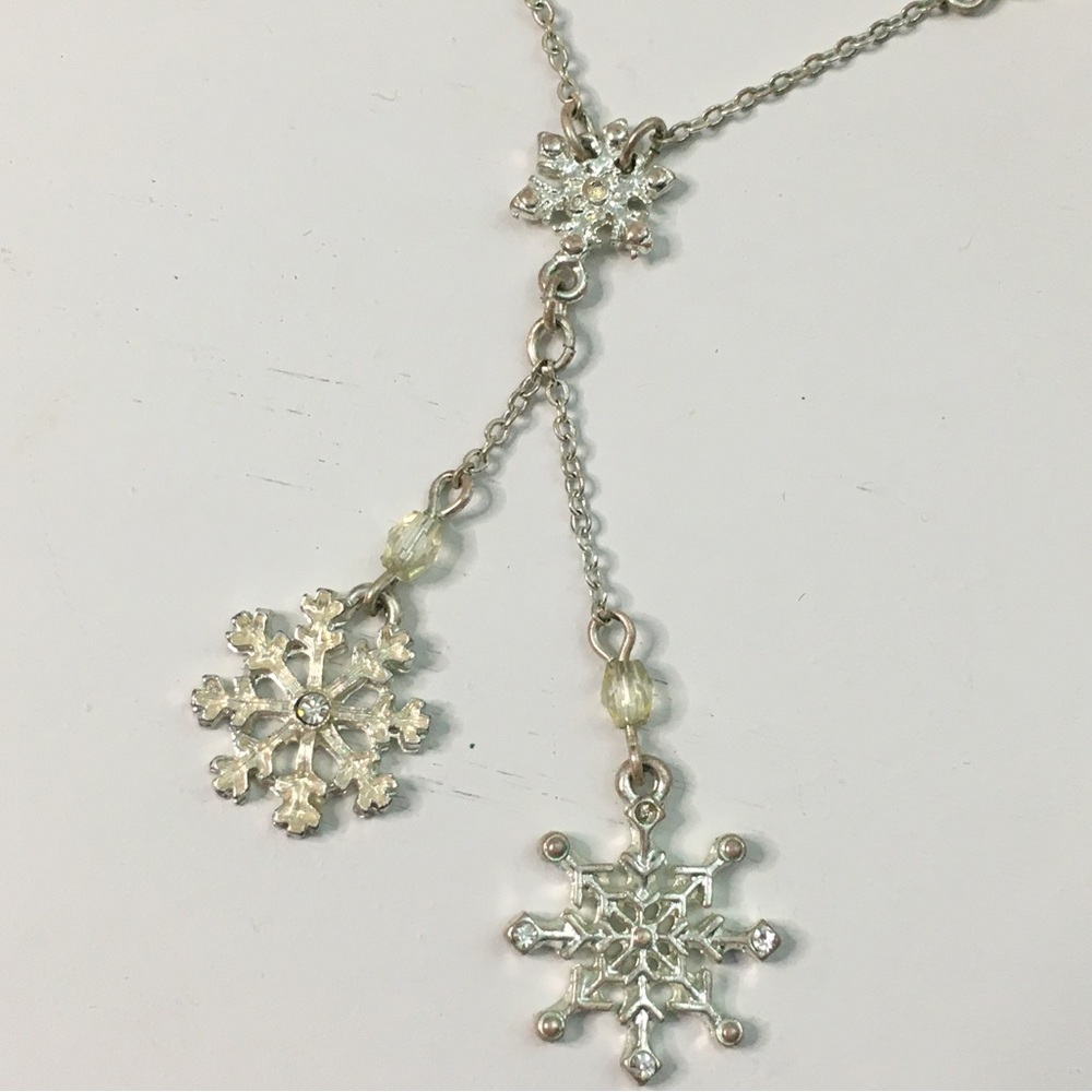 Silver Snowflake Necklace - Picture 5 of 7